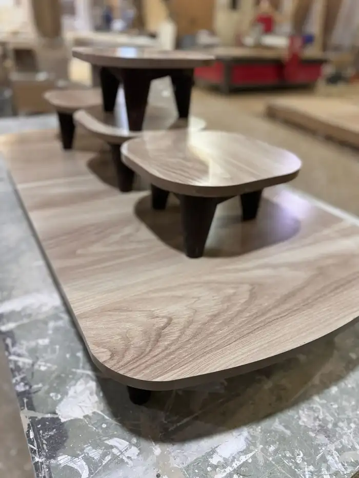 طاولة ارضية قهوة او مجلس خشبي خماسي 19