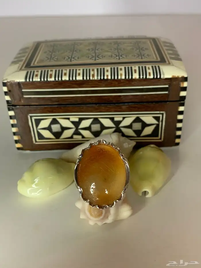 خاتم عقيق زجاجي منقوش سورة الفاتحة 2