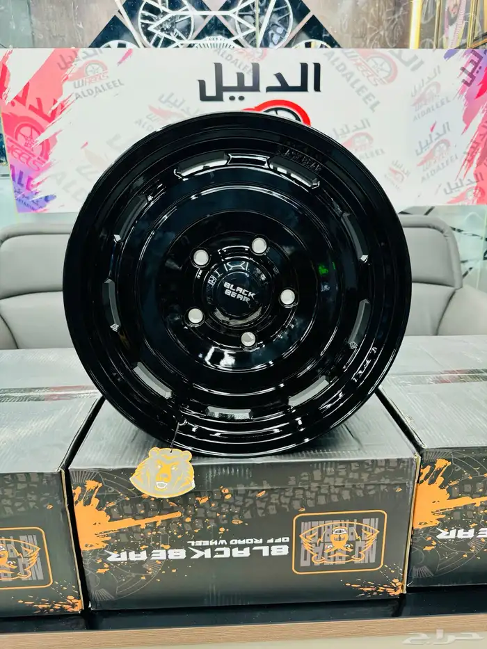 جنوط بلاك بير الاصليه ضمان 5سنوات مقاس 17 16