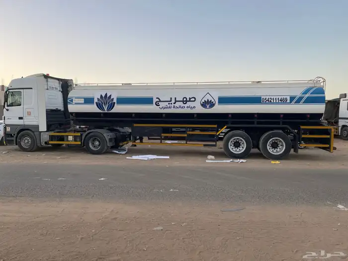 تريله تانكي ماء 32طن للإيجار Water tank trailer 32 tons for 0