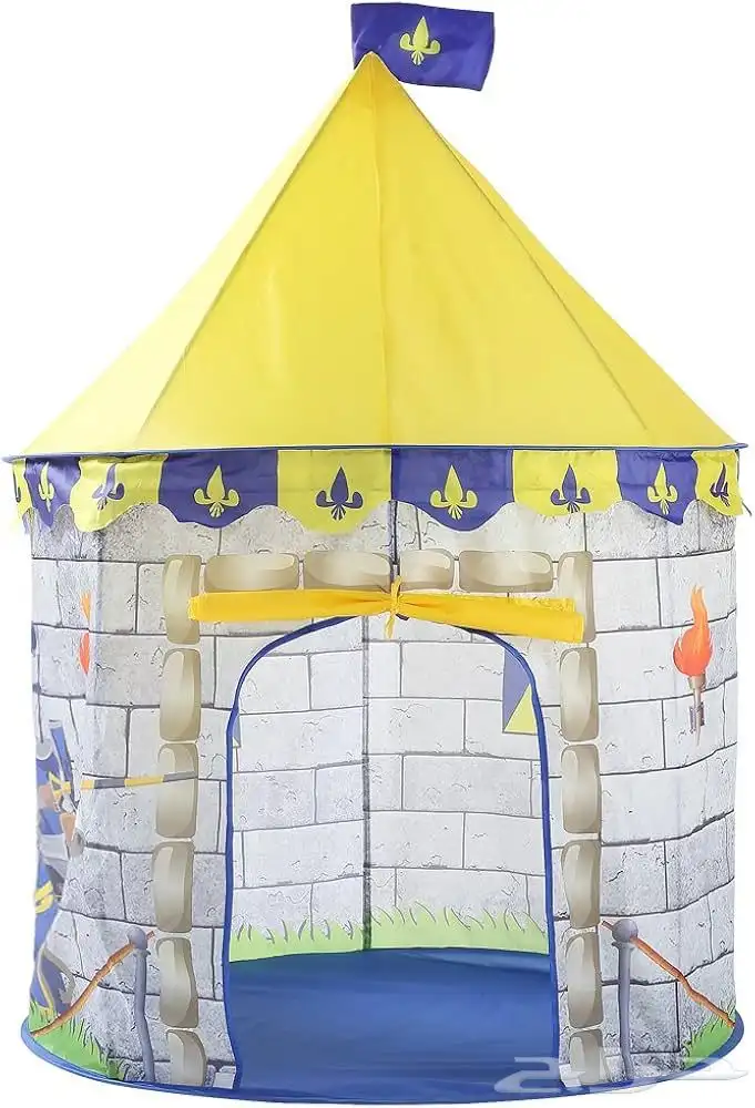 خيمة قماشية للأطفال بتصميم كوخ القلعة وبالحجم الكبير المميز 3
