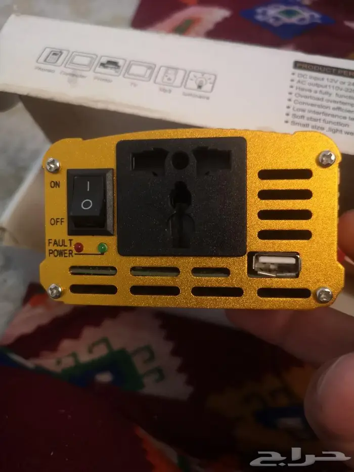 محول كهرباء على بطارية السيارة 1000واط جديد بالكرتون 2