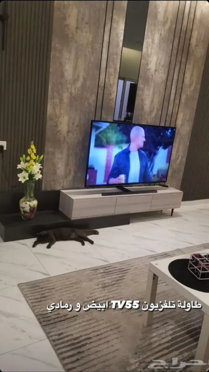عروض قوية طقم طاولات تلفزيون فخم كبير 14