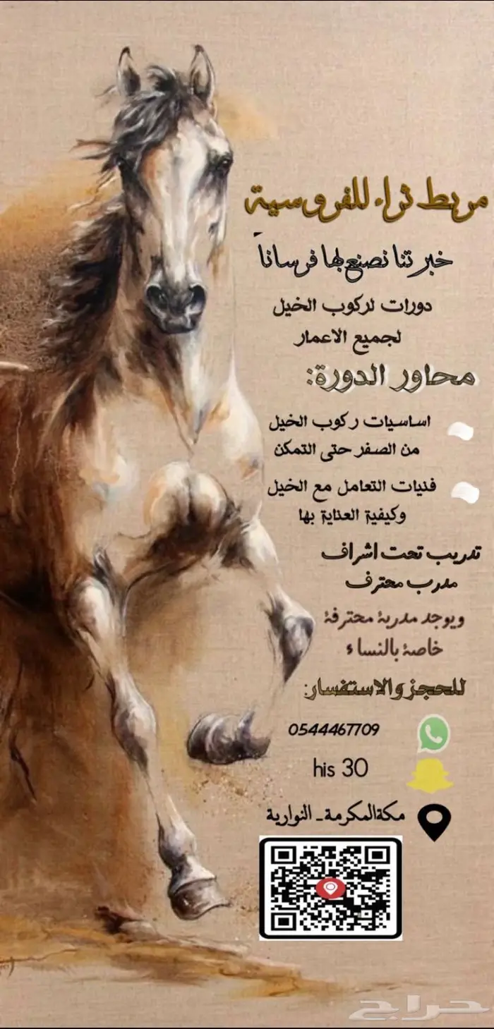 ركوب الخيل وتدريب ورحلات مربط ثراء مكة النوارية 10
