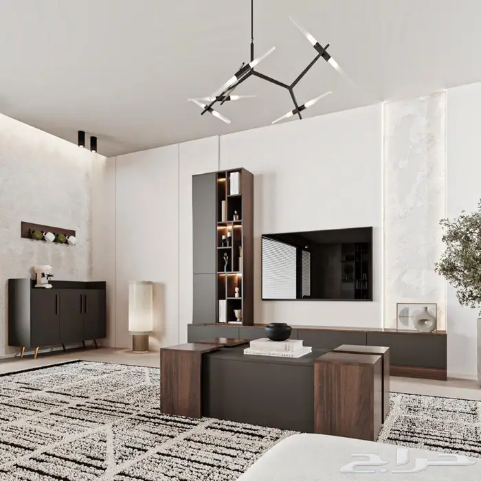 عروض قوية طقم طاولات تلفزيون فخم كبير 2