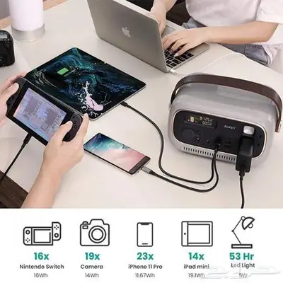 بطارية متنقلة للبر والكشتات   سعة 82 500mAh 2