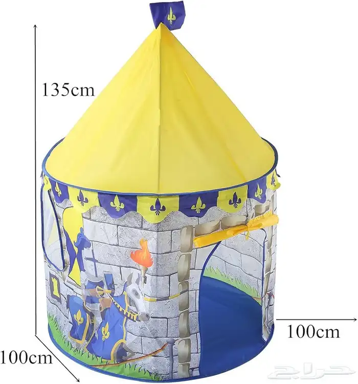 خيمة قماشية للأطفال بتصميم كوخ القلعة وبالحجم الكبير المميز 2