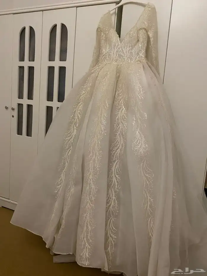 فستان زواج فخم شبه جديد 500 ريال 1