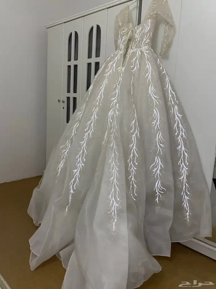 فستان زواج فخم شبه جديد 500 ريال 4