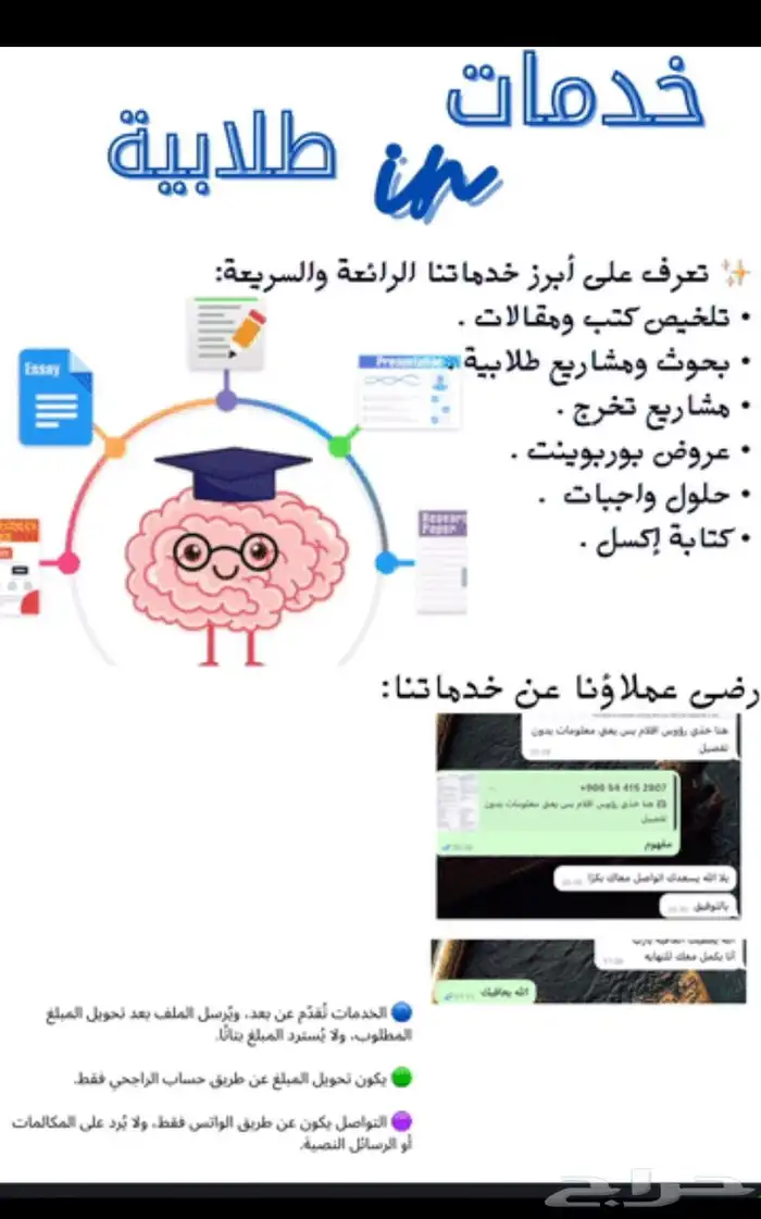 خدمات طلابية وتصاميم. 0