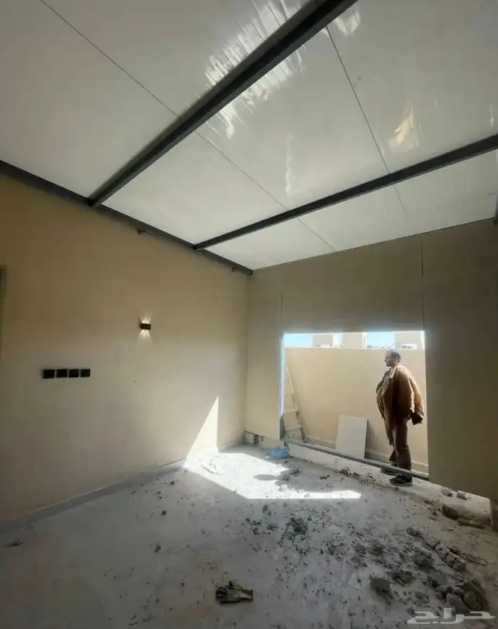 ساندوتش بانل اسمنت بورد مضلات اعمال حديد 3