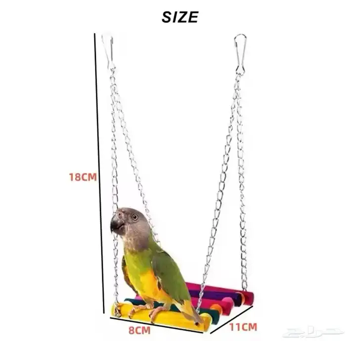 مارجيحه عصافير بادجي روز لتزين القفص خشب تعطي منضر ممتاز 2