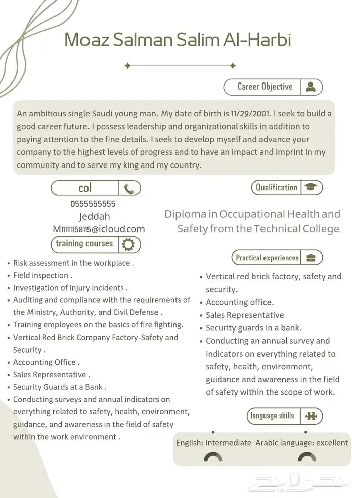 مصممة سيفي cv (سيرة ذاتية) 12