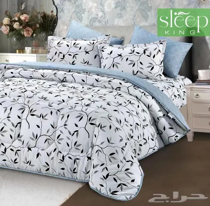 مفرش قطن صيفي ممتاز وجهين متعددة الوان 3