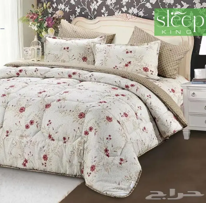 مفرش قطن صيفي ممتاز وجهين متعددة الوان 1