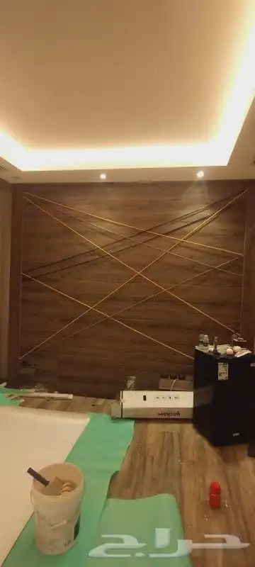 جميع انواع ديكور ورق جدران باركيه نعلات فيبر فوم 8