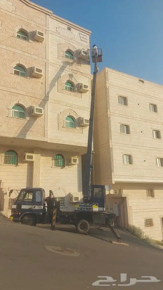 كرينات للاجار تنظيف واجهات رفع أغراض دينات بونش اتصل نصل وبا 1