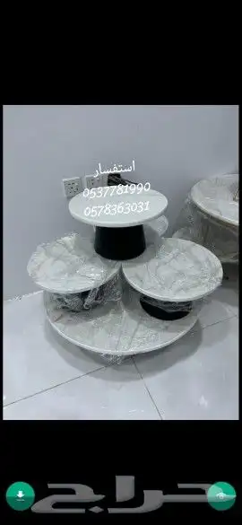 طقم طاولات قهوة بأشكال جميله و تضيف الى مجلسك جماله 44