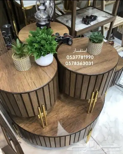 طقم طاولات قهوة بأشكال جميله و تضيف الى مجلسك جماله 8