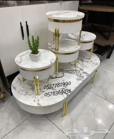 طقم طاولات قهوة بأشكال جميله و تضيف الى مجلسك جماله 4