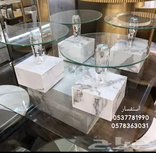 طقم طاولات قهوة بأشكال جميله و تضيف الى مجلسك جماله 17