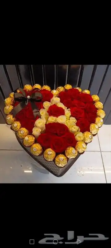 ورد تنسيقات ورد مع شوكلت وتغليف باقات ورد جميلة 0