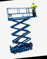 سقالات كهربائية للإيجار اليومي والشهري scissor lift for rent 5