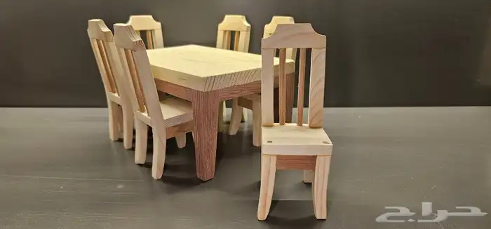 مجسم ماكيت غرفه سفره خشبيه 5