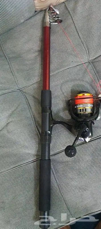 للبي سنارة لصيد السمك بكامل الملحقات جديده الطول 3 متر 0