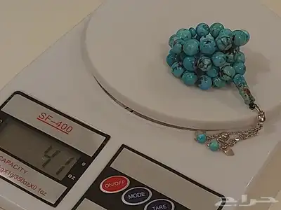 سبحة مسباح حجر فيروز سيناوي طبيعي 3