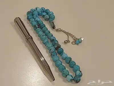 سبحة مسباح حجر فيروز سيناوي طبيعي 1