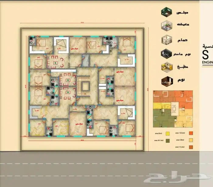 مهندس معماري مخططات معماري بجدة عمل مخططات المباني مهندس 7