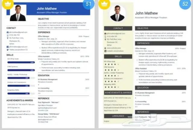 تصميم سيرة ذاتية احترافية CV 9
