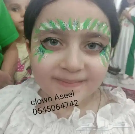 رسم ع الوجه ومهرجه وشخصبات كرتونيه 8