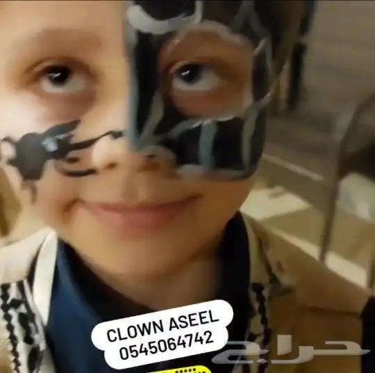 رسم ع الوجه ومهرجه وشخصبات كرتونيه 0