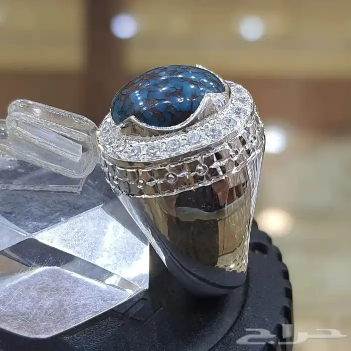 خاتم فيروز سيناوي طبيعي مشجر 5