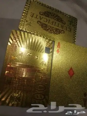 ورق بلوت باصرة ذهبي غير قابل للقطع 4