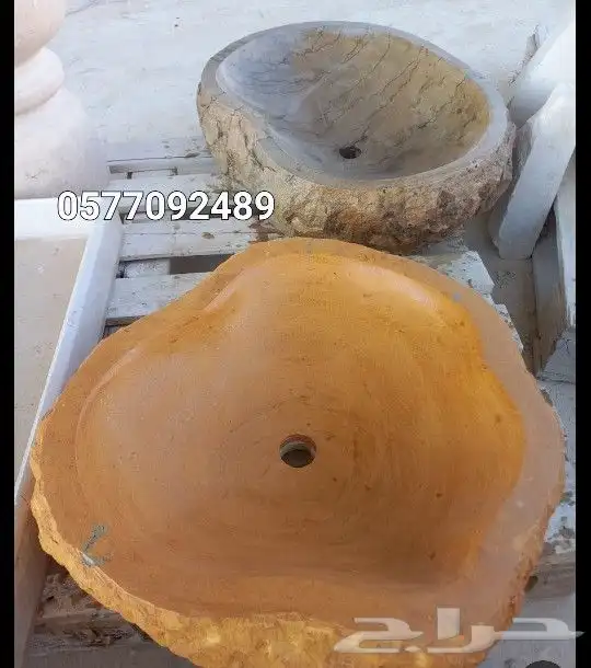 كتابه في الحجر نحت ديكور مغاسل حجر طبيعي 6