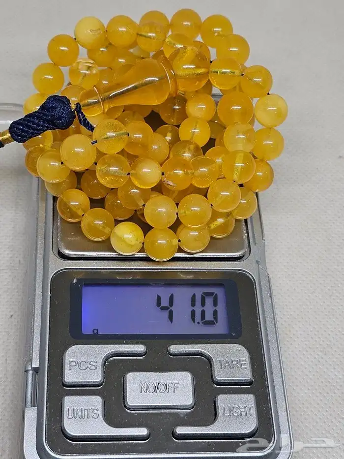 سبحة كهرمان حر طبيعي 2