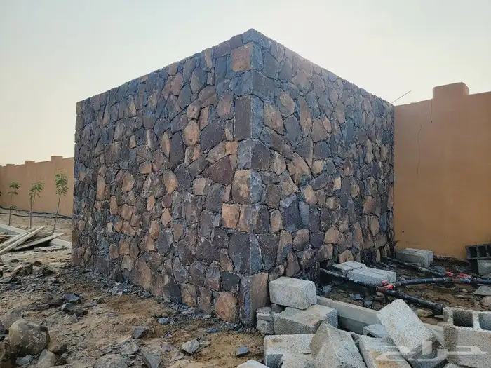 تلبيسات ممرات مجالس بالحجر الطبيعي وشغل نظيف غايه في الإبداع 2