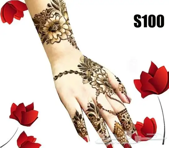 استيكرات وحناء اقماع وشطرطون لليد والرجل 31