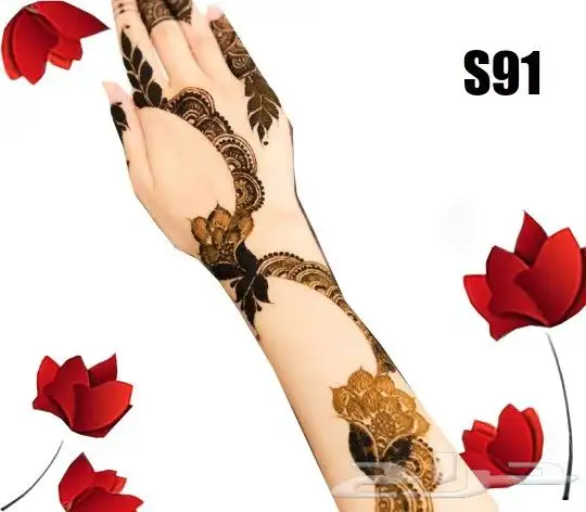 استيكرات وحناء اقماع وشطرطون لليد والرجل 32