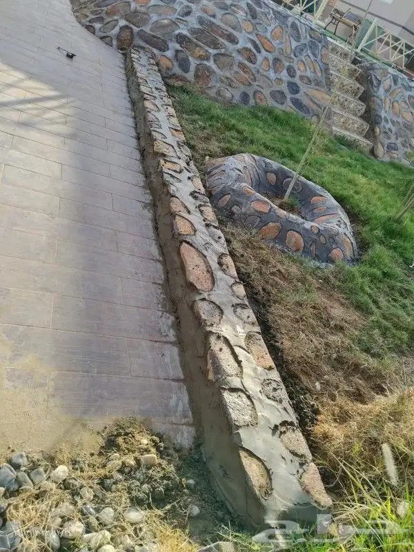 تلبيسات أبراج أحواض ممرات بالحجر الطبيعي 9