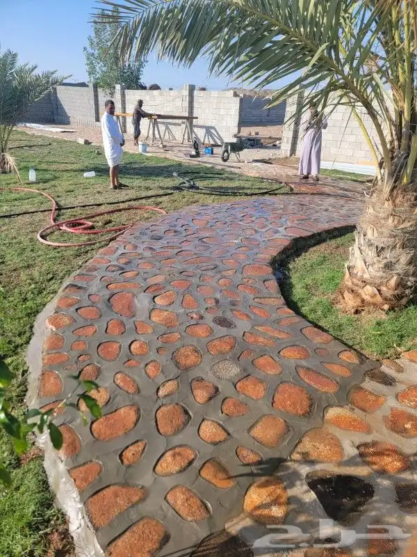 تلبيسات أبراج أحواض ممرات بالحجر الطبيعي 6