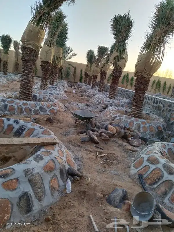 تلبيسات أبراج أحواض ممرات بالحجر الطبيعي 4