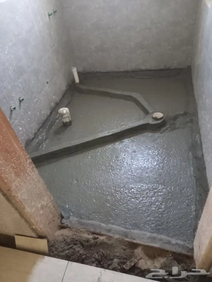 شغل عازل اسمنتي حممات قبل البلاط 1