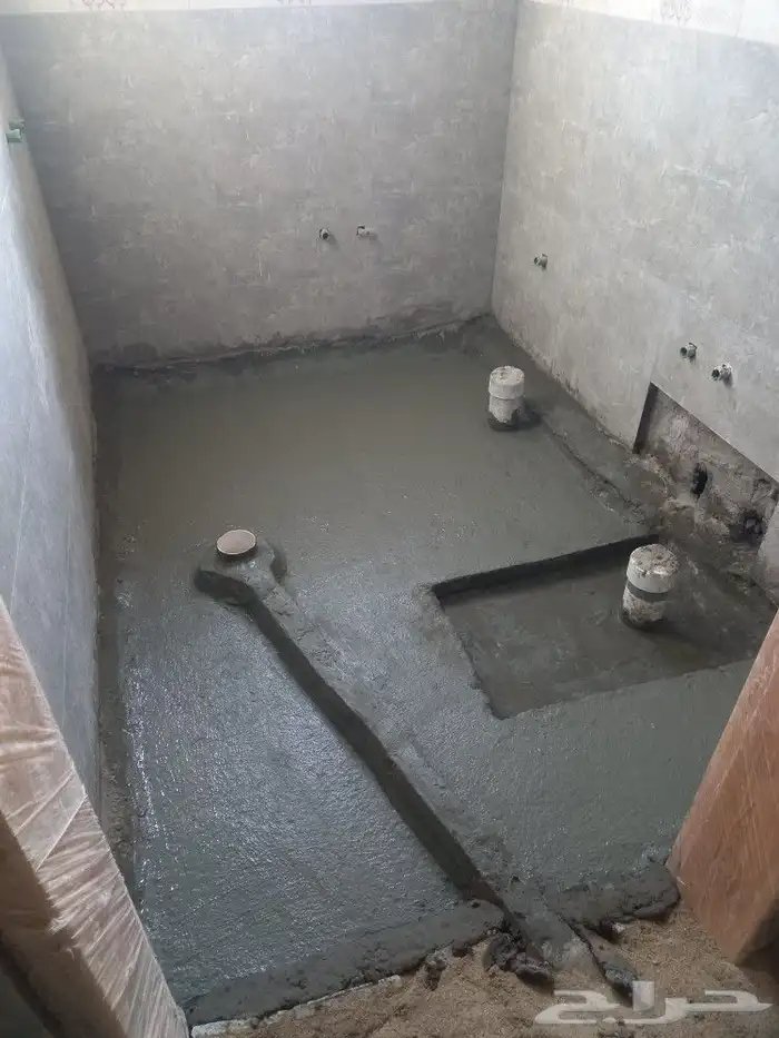 شغل عازل اسمنتي حممات قبل البلاط 0