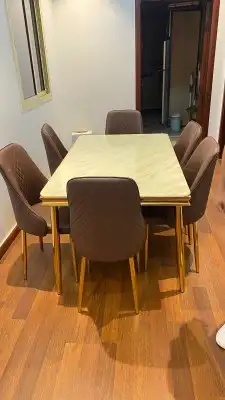 طاولات طعام خشب رخام زجاج جديد بلياردو 8