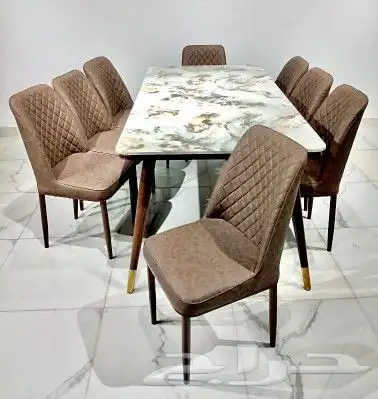 طاولات طعام خشب رخام زجاج جديد بلياردو 25