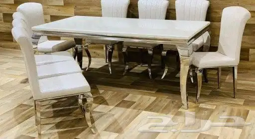 طاولات طعام خشب رخام زجاج جديد بلياردو 31